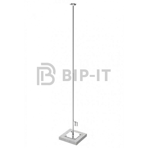 Стойка тросовой молниезащиты (оцинк сталь; с одним бетонным основанием) ZANDZ