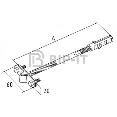 Держатель фасадный L-120мм