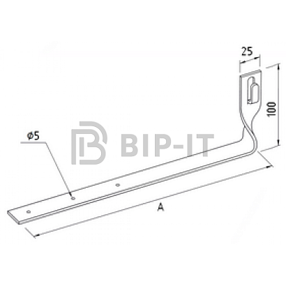 Держатель под черепицу скрученный L-415мм