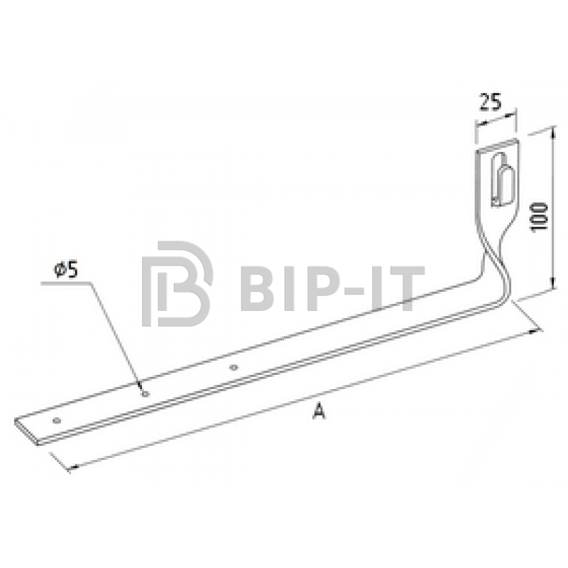 Держатель под черепицу скрученный L-415мм