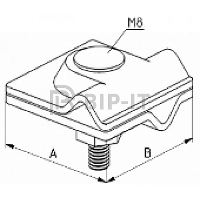 Зажим прута универсальный 30х30