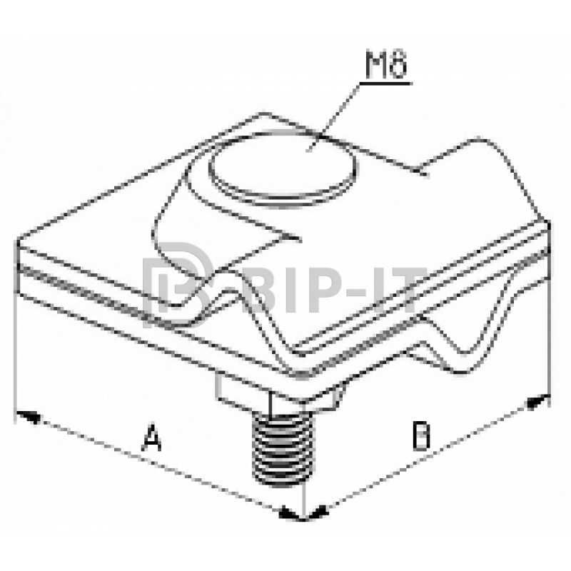 Зажим прута универсальный 30х30