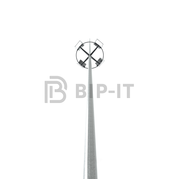 Молниеприёмник вертикальный 8 м (оц; ТЗДФ; 3-й ветр.; 2-й снеговой, 8-й сейсм. район, исп.ХЛ, кронштейн неподвижный 3светильника на высоте 7 м)