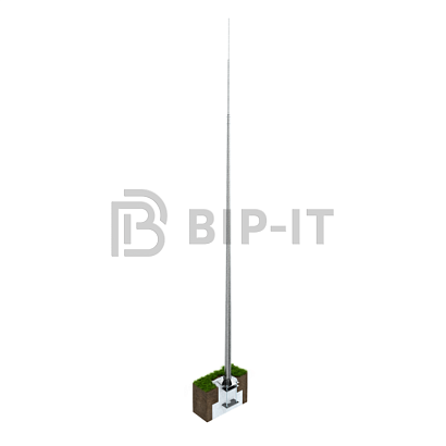 Молниеприёмник вертикальный (оцинк. сталь; с закладной под фундамент; 4й ветр.район; 8я сейсмичность; 2й снег.район)